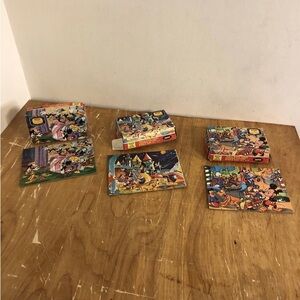 Vintage 1967 Jaymar Disney Bantam Pocket Puzzles Lot of 3 Complete